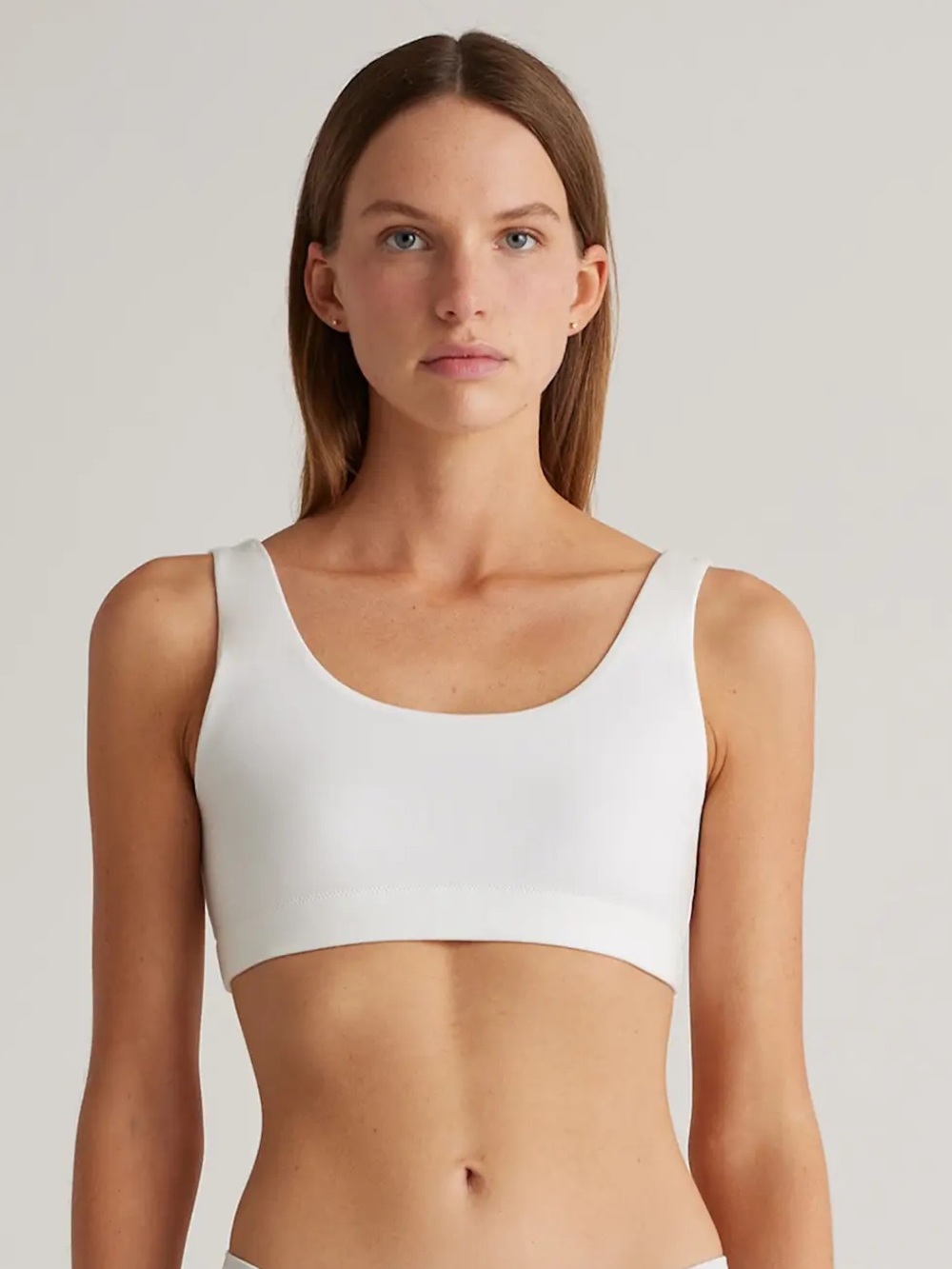 NWOT QUINCE 2 Pack Organic Cotton Tank Bralettes XL Soft White 0999